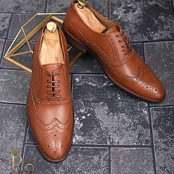 Pantofi de barbati OXFORD maro piele naturala P1298 4