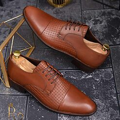 Pantofi de barbati maro din piele naturala P1277 3