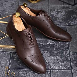 Pantofi de barbati maro piele naturala P1297 4