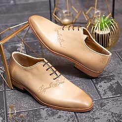 Bej gravat - P1561-Pantofi