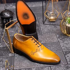 Galben gravat - P1563-Pantofi