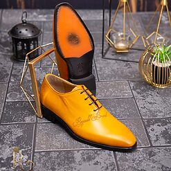 Galben gravat - P1565-Pantofi