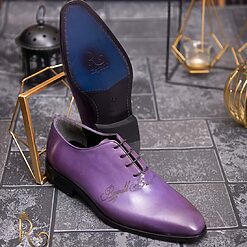 Pantofi eleganti de barbati din piele naturala Lila gravat P1562 2
