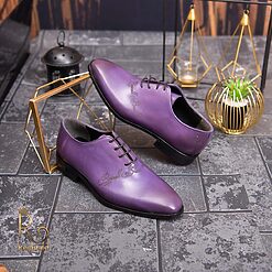 Pantofi eleganti de barbati din piele naturala Lila gravat P1562 3