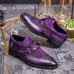 Mov Brogue - P1577-Pantofi