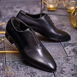 Negru gravat - P1545-Pantofi