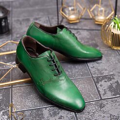 Verde gravat - P1551-Pantofi