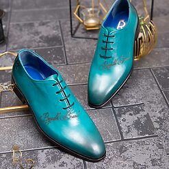 Turcoaz gravat - P1615-Pantofi