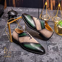 Verde/Bej - P1587-Pantofi