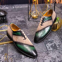 Pantofi eleganti de barbati din piele naturala VerdeBej P1587 4