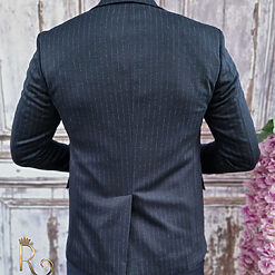 bleumarin cu dungi visinii - SC448-Sacouri