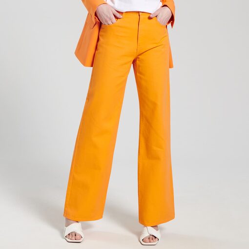 Sinsay - Blugi high waist wide leg - Oranj-Collection > all > jeans
