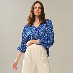 Sinsay - Bluză cu mâneci bufante - Multicolor-Collection > all > blouses