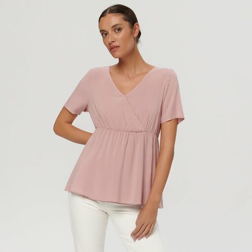 Sinsay - Bluză cu pliuri - Roz-Collection > all > blouses