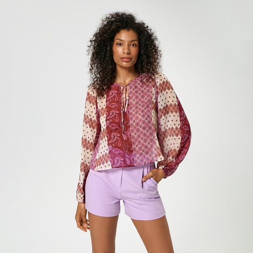 Sinsay - Bluză cu șnur decorativ - Multicolor-Collection > all > blouses
