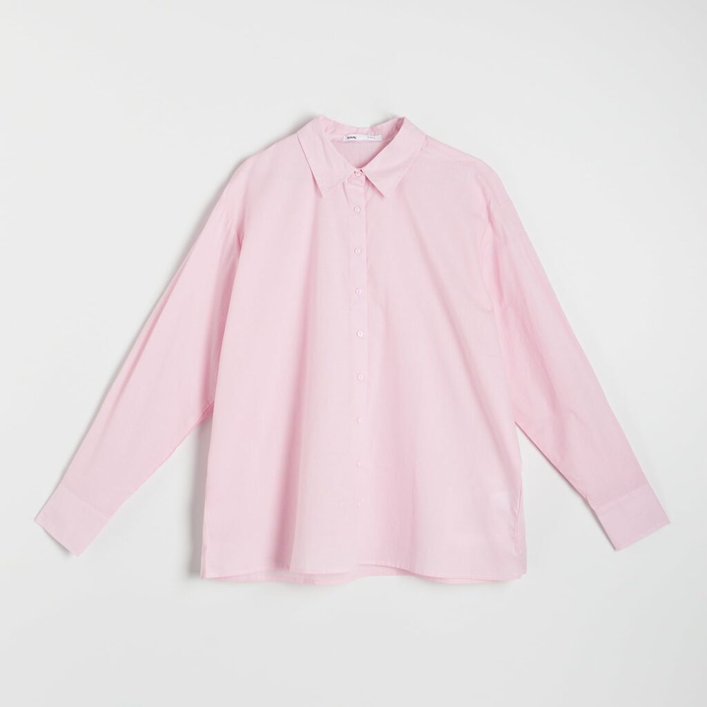 Sinsay - Cămașă din bumbac - Roz-Collection > all > shirts