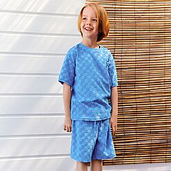 Sinsay - Compleu cu tricou și pantaloni scurți - Albastru-Kids > kid boy > sets