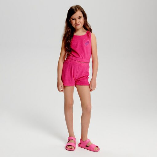 Sinsay - Compleu cu tricou și pantaloni scurți - Roz-Kids > kid girl > sets