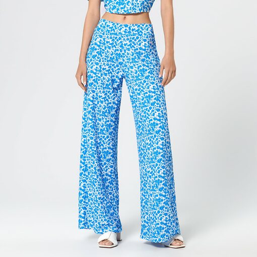 Sinsay - Pantaloni cu model - Albastru-Collection > all > trousers