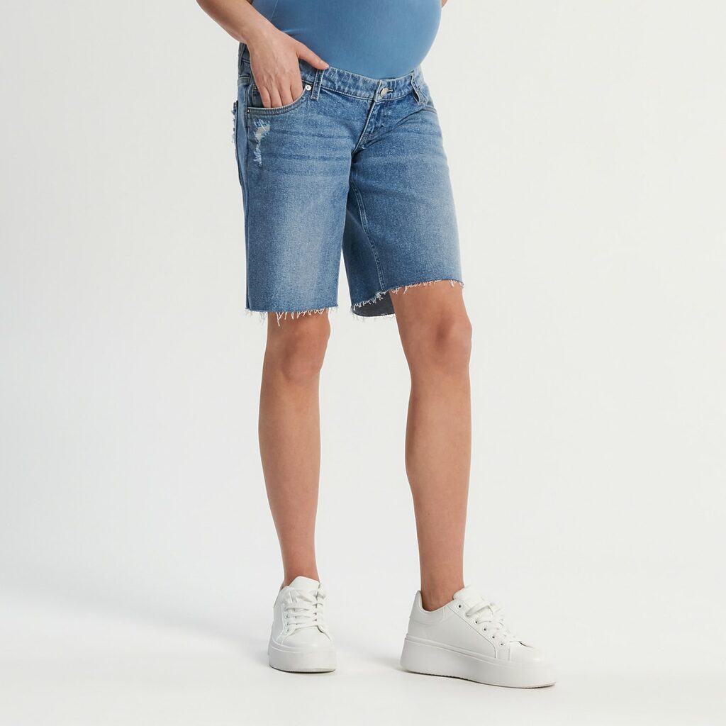 Sinsay - Pantaloni scurți MAMĂ din denim - Albastru-Collection > all > shorts