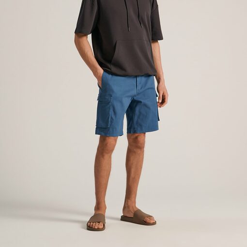 Sinsay - Pantaloni scurți cargo - Albastru-For him > clothes > shorts