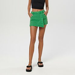 Sinsay - Pantaloni scurți din bumbac - Verde-Collection > all > shorts