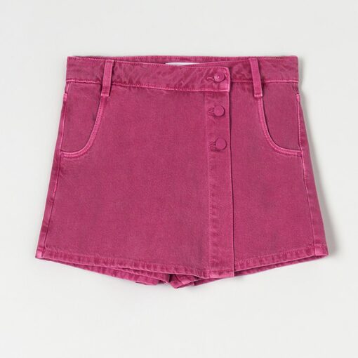 Sinsay - Pantaloni scurți din bumbac - Violet-Collection > all > shorts