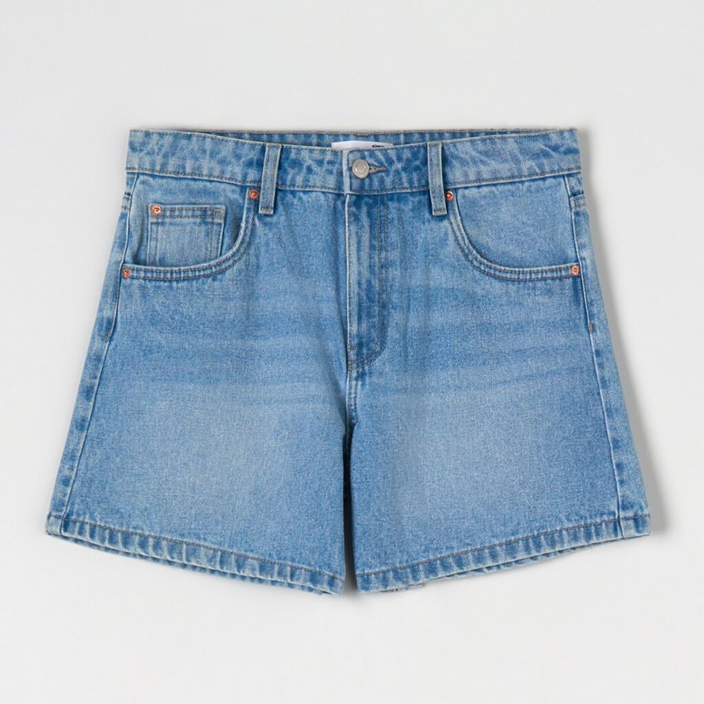 Sinsay - Pantaloni scurți din denim - Albastru-Collection > all > shorts