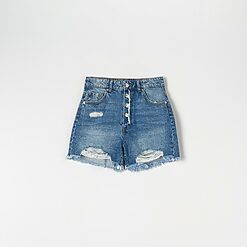 Sinsay - Pantaloni scurți din denim - Albastru-Collection > all > shorts