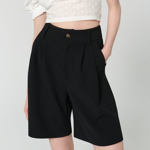 Sinsay - Pantaloni scurți din stofă - Negru-Collection > all > shorts