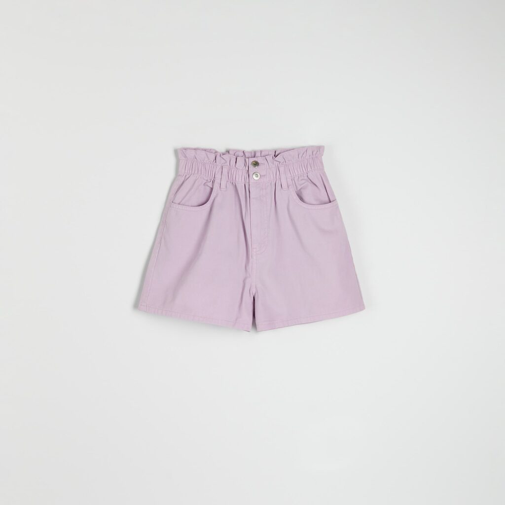 Sinsay - Pantaloni scurți paperbag - Violet-Collection > all > shorts