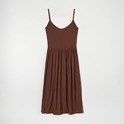 Sinsay - Rochie mini cu bretele subțiri - Maro-Collection > all > dresses