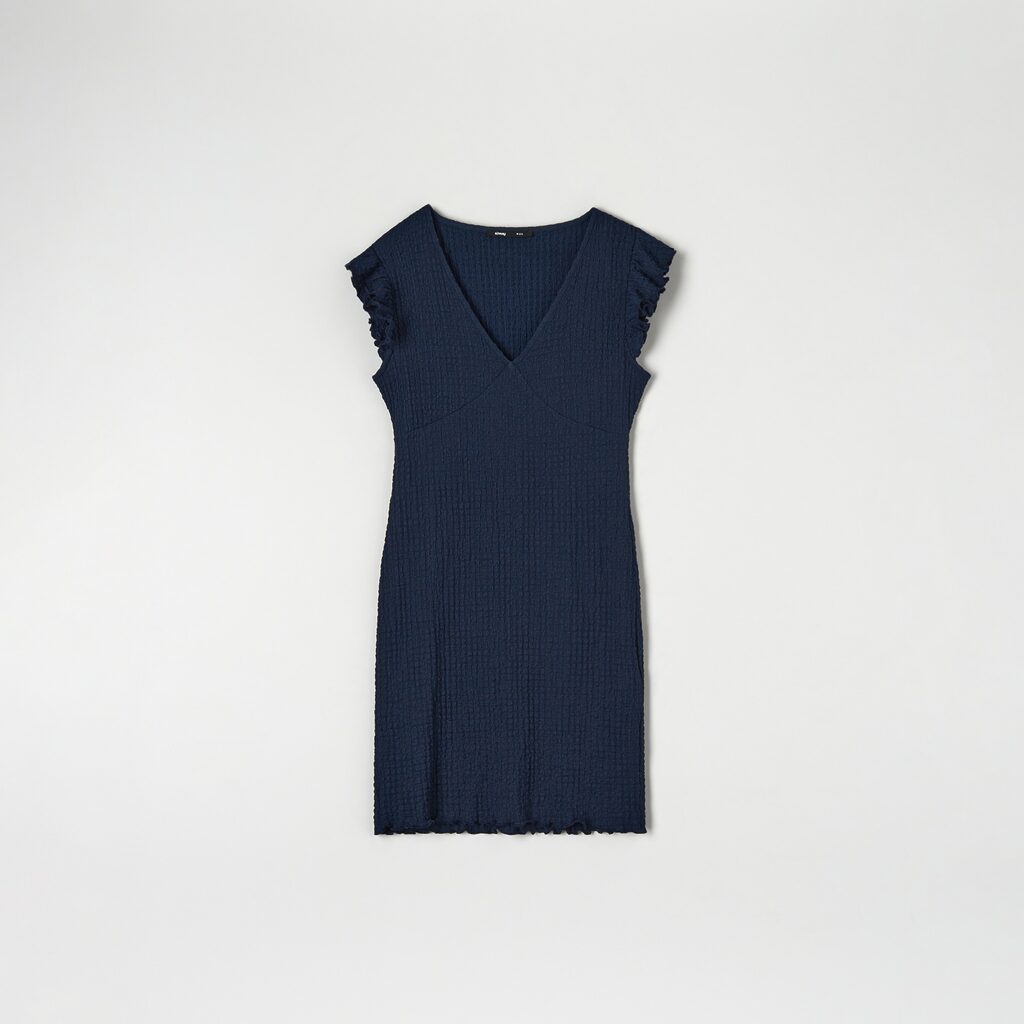 Sinsay - Rochie mini cu volănașe - Bleumarin-Collection > all > dresses