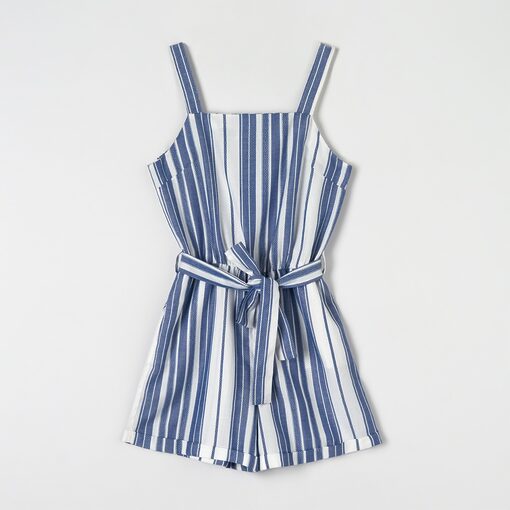 Sinsay - Salopetă scurtă cu șnur decorativ - Bleumarin-Collection > all > jumpsuits