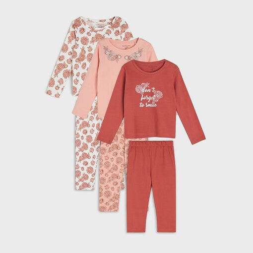 Sinsay - Set de 3 pijamale - Oranj-Baby > baby girl > pyjamas