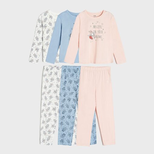 Sinsay - Set de 3 pijamale - Roz-Kids > kid girl > multipacks