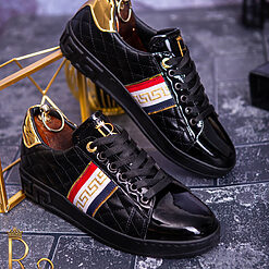 Tenisi Reginald de barbati Negri cu imprimeuri – AD173 3