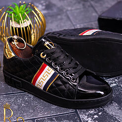 Tenisi Reginald de barbati Negri cu imprimeuri – AD173 4