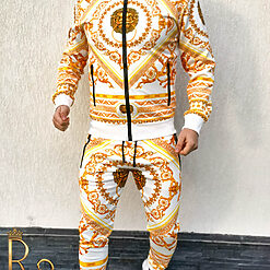 Trening Sport de barbati Alb cu imprimeu auriu URBAN MEN TG96 3