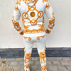 Alb cu imprimeu auriu