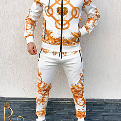 Trening Sport de barbati Alb cu imprimeu auriu URBAN MEN TG98 3