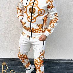 Trening Sport de barbati Alb cu imprimeu auriu URBAN MEN TG98 5