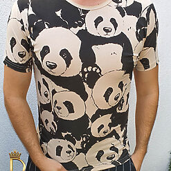 Tricou barbati slim fit CREM PANDA TR128 1