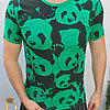 Tricou barbati slim fit VERDE PANDA - TR126-Reduceri