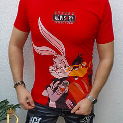 Tricou barbati slim fit rosu Stoner advisory TR83 1