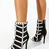 Botine stiletto Cartaya albe-Botine cu toc-Botine cu toc