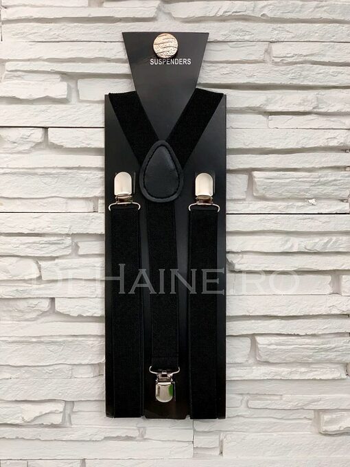 Bretele barbati negre ZR A4898-Accesorii > Bretele