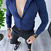 Camasa barbati bleumarin cu butoni slim fit B5342 W16 E-Camasi barbati