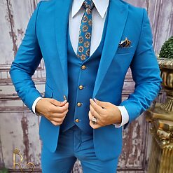 Vesta cu nasturi aurii si Pantalon - C3844-Costume