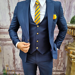 Vesta cu nasturi aurii si Pantalon - C3846-Costume